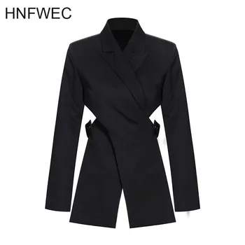 Women Black Cross Bandage Short Blazer New Lapel Long Sleeve Loose Fit Jacket Fashion Tide Spring Autumn 2020 V786
Women Black Cross Bandage Short Blazer New Lapel Long Sleeve Loose Fit Jacket Fashion Tide Spring Autumn 2020 V786