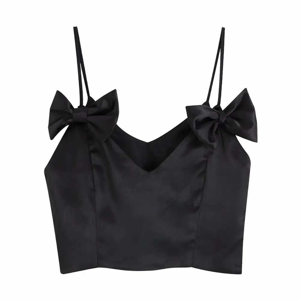 Autumn 2009 women's wear new bow-knot silk satin texture short V-neck suspender vest 03067131800
Autumn 2009 women's wear new bow-knot silk satin texture short V-neck suspender vest 03067131800