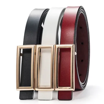 New Thin Cowskin Belt For Women Genuine Leather Waistband Women's Cummerbunds Decorative Gold Smooth Belt Female Luxury Straps 
New Thin Cowskin Belt For Women Genuine Leather Waistband Women's Cummerbunds Decorative Gold Smooth Belt Female Luxury Straps