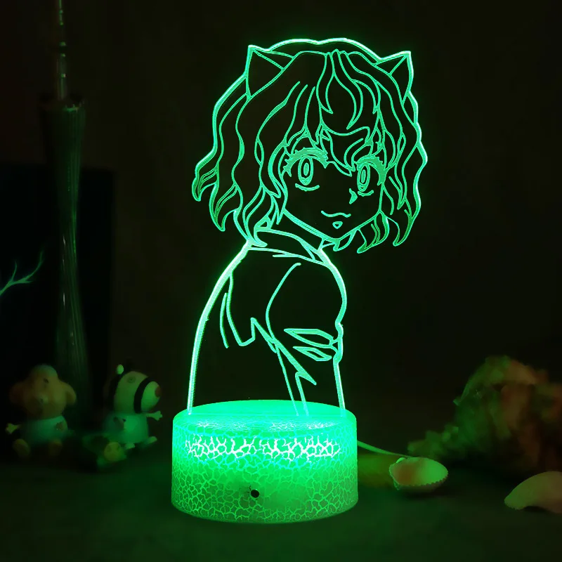 Anime Killua Hunter X Led Light Hxh Night Gift Acrylic Neon Cute Children's Bedroom Decorat | Освещение