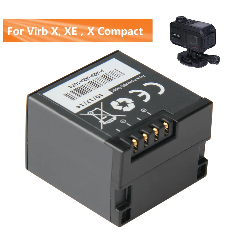Original Replacement Camera Battery 361-00080-00 For Garmin Virb X Compact VIRB XE Action Genuine Rechargeable Battery 980mAh
Original Replacement Camera Battery 361-00080-00 For Garmin Virb X Compact VIRB XE Action Genuine Rechargeable Battery 980mAh