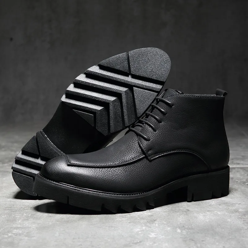 Korean-style Fashion Pointed Leather Boot Versatile Lace-up Martin Boots MEN'S Short Boots Model G181-a
Korean-style Fashion Pointed Leather Boot Versatile Lace-up Martin Boots MEN'S Short Boots Model G181-a
