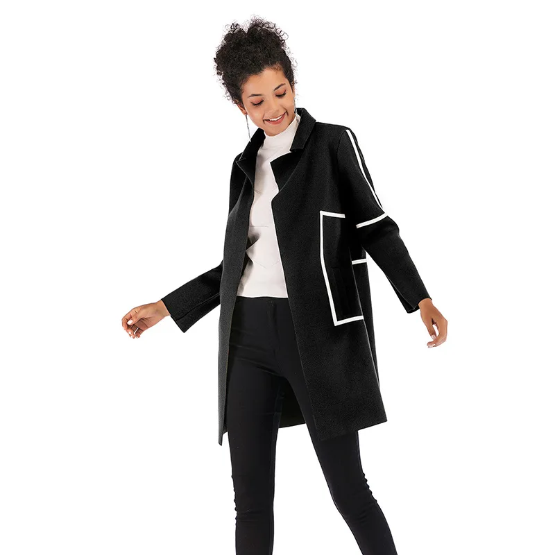 2019 Winter Loose And Plus-sized Europe And America WOMEN'S Dress-Style Contrast Color Thick Woolen Jacket Women's Fold-down Col
2019 Winter Loose And Plus-sized Europe And America WOMEN'S Dress-Style Contrast Color Thick Woolen Jacket Women's Fold-down Col