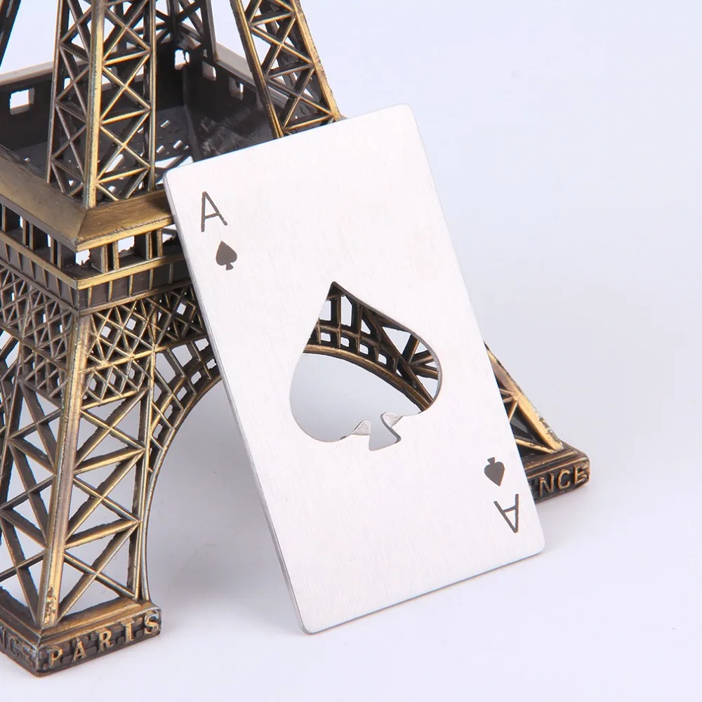 New Stylish Hot Sale 1pc Poker Playing Card Ace of Spades Bar Tool Soda Beer Bottle Cap Opener Gift
New Stylish Hot Sale 1pc Poker Playing Card Ace of Spades Bar Tool Soda Beer Bottle Cap Opener Gift