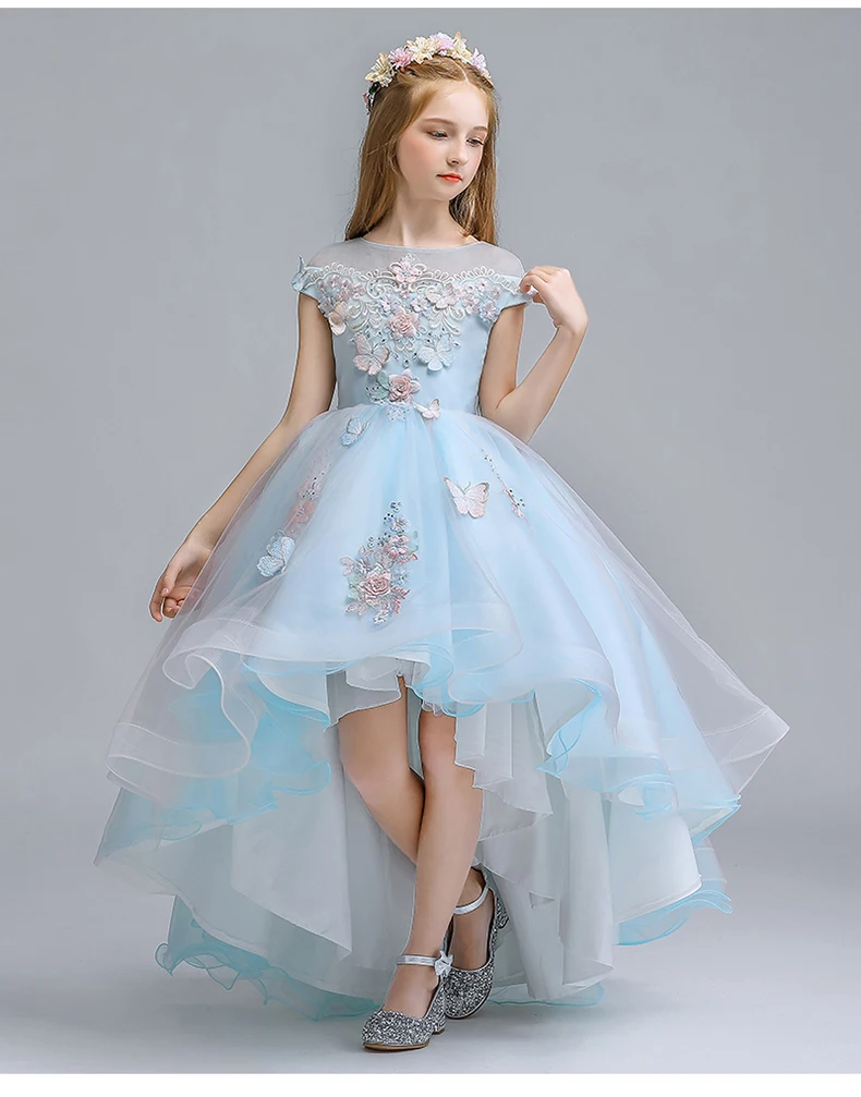 Light Blue Flower Lace Girl Wedding Party Flower Girl Dresses Hi-Lo Tulle Kids Princess Pageant Dresses First Communion Gown
Light Blue Flower Lace Girl Wedding Party Flower Girl Dresses Hi-Lo Tulle Kids Princess Pageant Dresses First Communion Gown