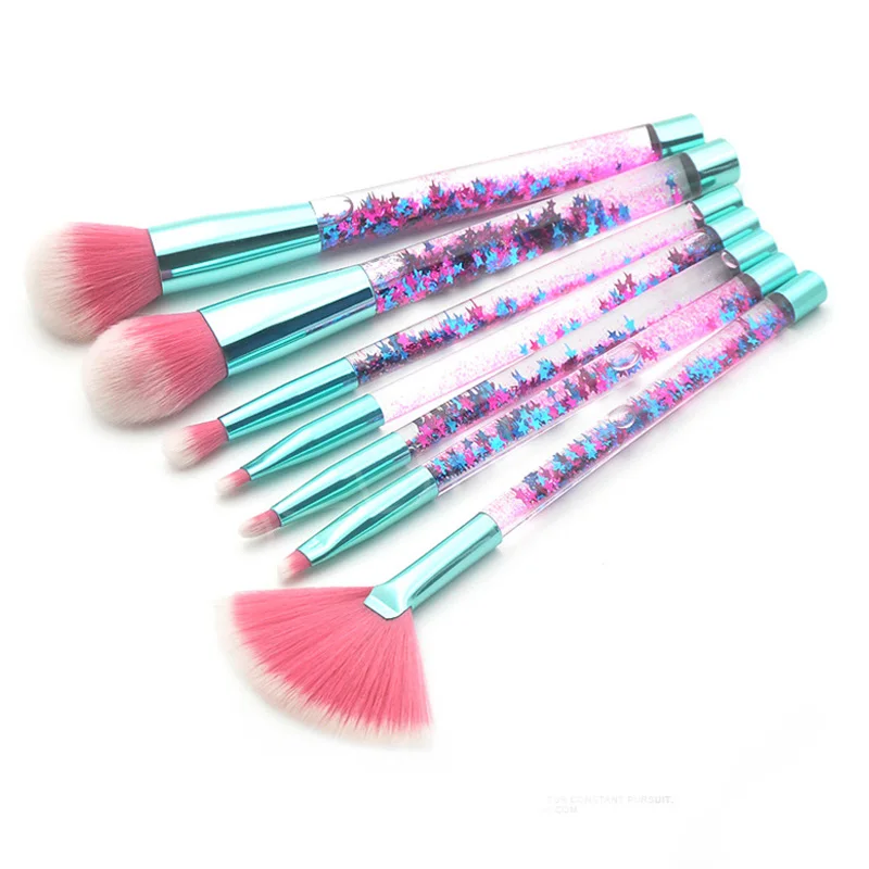Makeup Brush Set Foundation Blending Power Eyeshadow Cosmetic BeautyNew 7pcs Unicorn Glitter Liquid Handle Make Up With PVCbag
Makeup Brush Set Foundation Blending Power Eyeshadow Cosmetic BeautyNew 7pcs Unicorn Glitter Liquid Handle Make Up With PVCbag