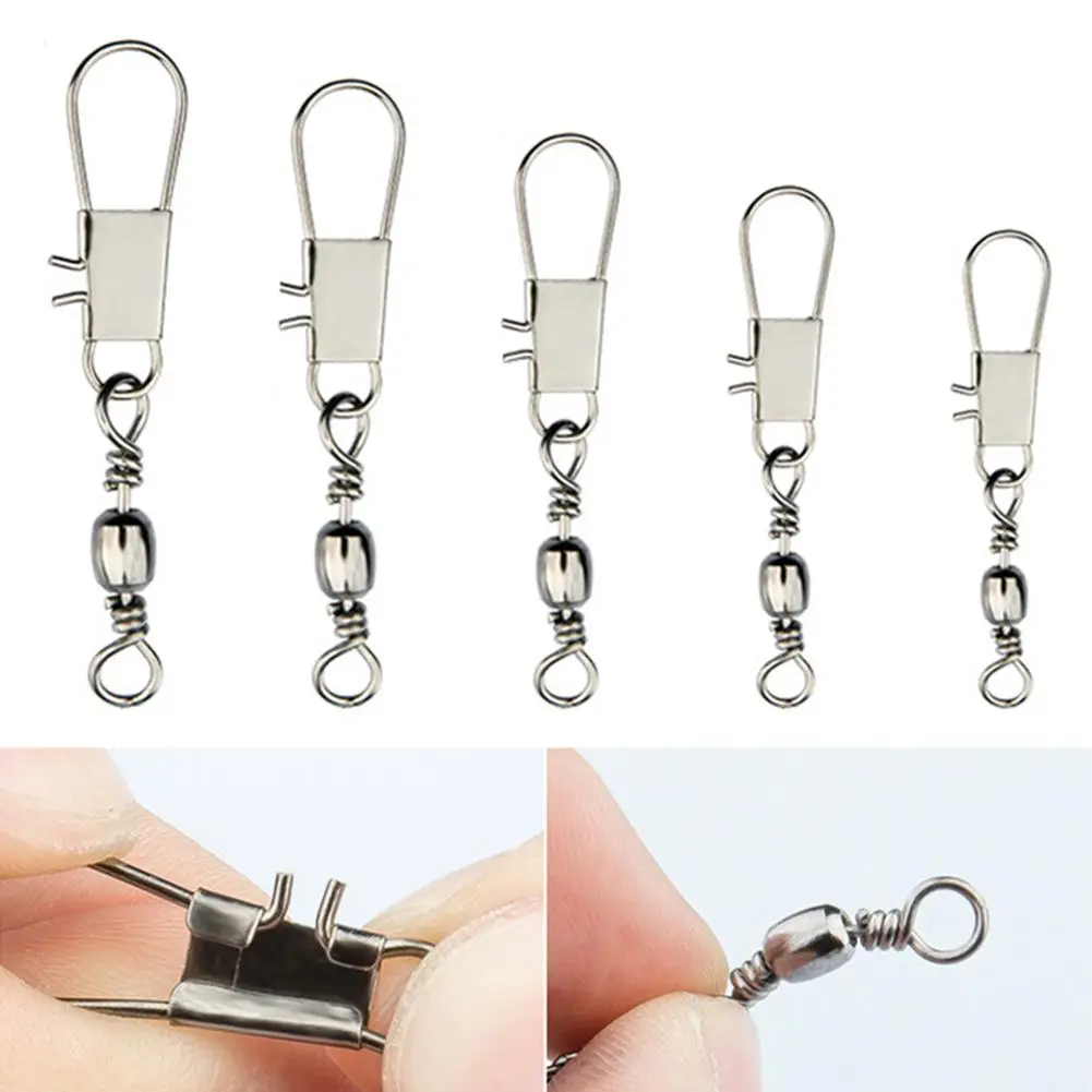 10Pcs Fishing Ball Bearing Rolling Swivel Solid Rings with Interlock Snap Tackle Connectors Boat Hook Goods For Fishing Tools
10Pcs Fishing Ball Bearing Rolling Swivel Solid Rings with Interlock Snap Tackle Connectors Boat Hook Goods For Fishing Tools