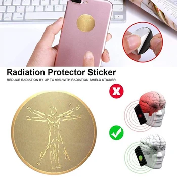 6PCS Anti Radiation Protector Sticker Negative Ions EMF Blocker for Mobile Phones Laptop Round Golden Stickers
6PCS Anti Radiation Protector Sticker Negative Ions EMF Blocker for Mobile Phones Laptop Round Golden Stickers