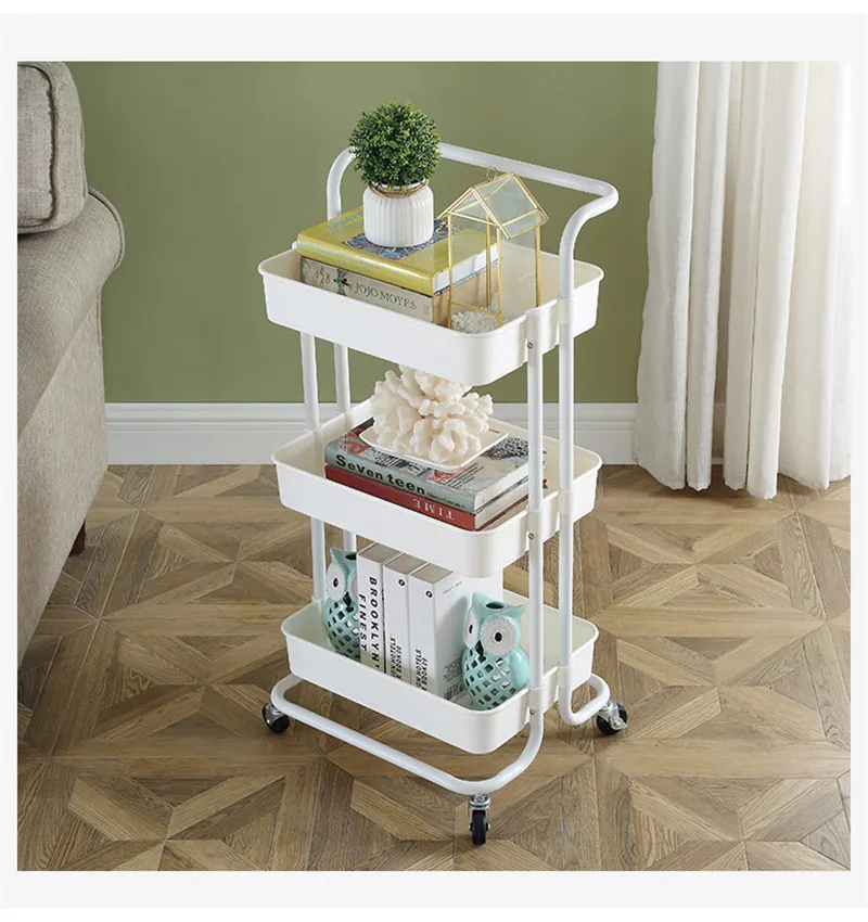 Kitchen Plastic Steel Multi-storey Trolley Mobile Living Room Storage Rack Beauty Parlor Trolley Rack
Kitchen Plastic Steel Multi-storey Trolley Mobile Living Room Storage Rack Beauty Parlor Trolley Rack