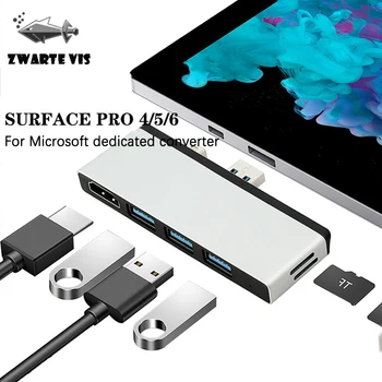 HDMI 4K HD Converter for Surface Pro 4/5/6 Docking Station Converter for Microsoft Laptop Special Accessories USB TF/SD Card
HDMI 4K HD Converter for Surface Pro 4/5/6 Docking Station Converter for Microsoft Laptop Special Accessories USB TF/SD Card