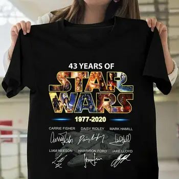 43 years of Star Wars 1977 2020 signature T-Shirt 2019 Fahion Man's Tee
43 years of Star Wars 1977 2020 signature T-Shirt 2019 Fahion Man's Tee