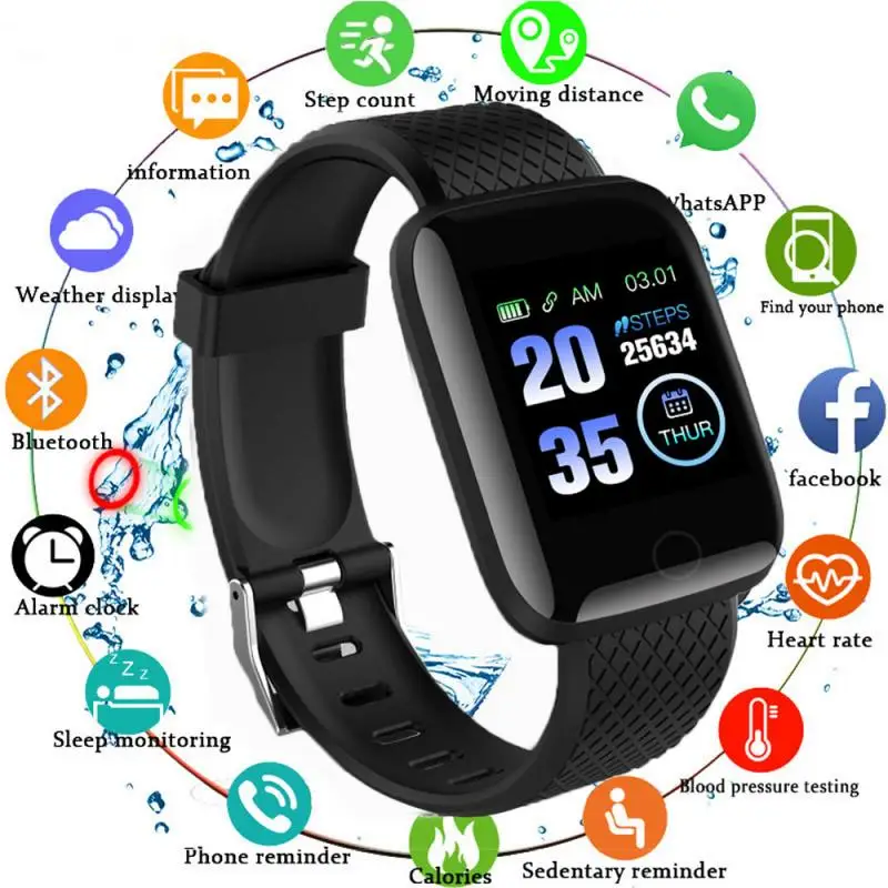 IP67 Fitness Sport Smart Bracelet Watch Color Screen Heart Rate Blood Pressure Monitoring Track Movement Waterproof 116 PLUS
IP67 Fitness Sport Smart Bracelet Watch Color Screen Heart Rate Blood Pressure Monitoring Track Movement Waterproof 116 PLUS
