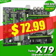 Carte mère PLEXHD X79 Turbo LGA2011 ATX USB3.0 SATA3 PCI-E NVME M.2 SSD prise en charge de la mémoire REG ECC et du processeur Xeon E5(China)