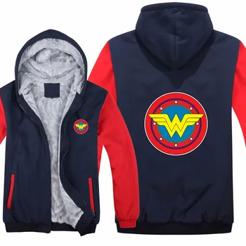 Wonder Woman Hoodies Jacket Thicken Zipper Winter Fleece Wool Liner Wonder Woman Sweatshirt Man Superhero Pullover
Wonder Woman Hoodies Jacket Thicken Zipper Winter Fleece Wool Liner Wonder Woman Sweatshirt Man Superhero Pullover