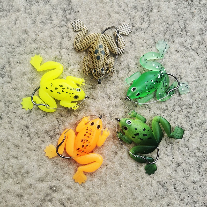 4pcs Bionic Soft Frog Bait Artificial Silicon Ray Frog Snakehead Bass Bait 6CM/5.2G Frog Lure Snakehead Soft Floating Frogs
4pcs Bionic Soft Frog Bait Artificial Silicon Ray Frog Snakehead Bass Bait 6CM/5.2G Frog Lure Snakehead Soft Floating Frogs