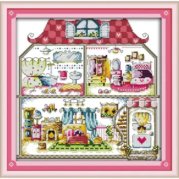 JoySunday Living room cartoon pattern cross stitch kit 14ct 11ct canvas fabric DIY small house pattern needlework embroidery set
JoySunday Living room cartoon pattern cross stitch kit 14ct 11ct canvas fabric DIY small house pattern needlework embroidery set