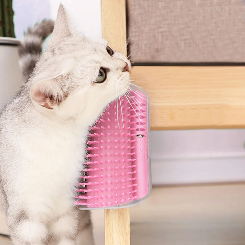 Фото Pet Product For Cat Self Groomer Wall Brush Corner Massage Comb With Catnip Rubs with a Tickling | Дом и сад