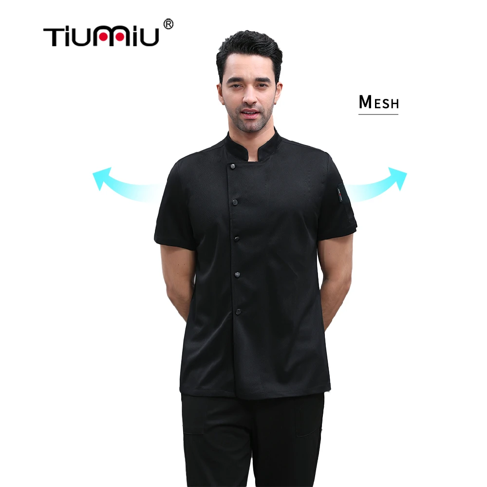 Chef Jacket Summer Breathable Mesh Chef Uniform Short-sleeved Outfit Clothes Restaurant Uniform Barber Shop Workwear Overalls
Chef Jacket Summer Breathable Mesh Chef Uniform Short-sleeved Outfit Clothes Restaurant Uniform Barber Shop Workwear Overalls