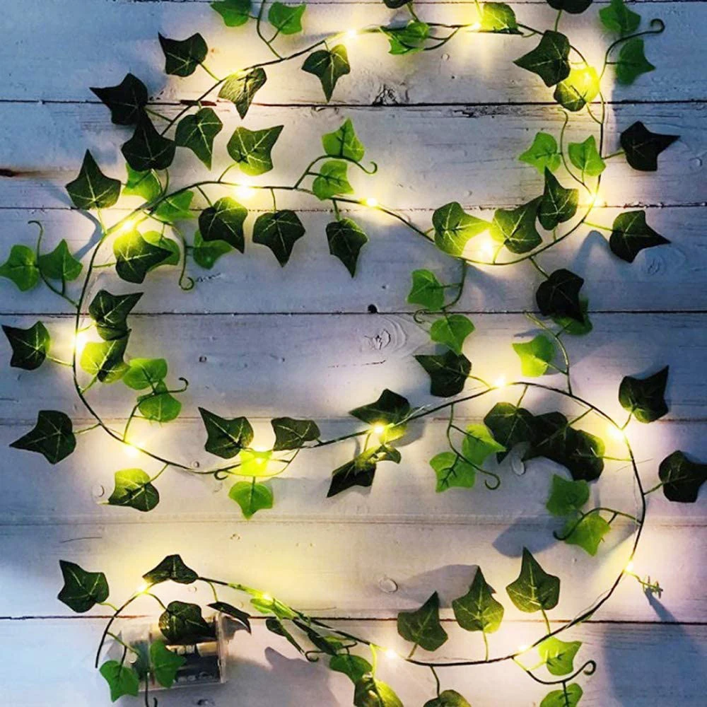 100/40/20/10led Artificial Lvy Vine String Light Creeper Green Leaf Hanging Garland Lamp for Wedding Xmas Party Room Patio Decor
100/40/20/10led Artificial Lvy Vine String Light Creeper Green Leaf Hanging Garland Lamp for Wedding Xmas Party Room Patio Decor