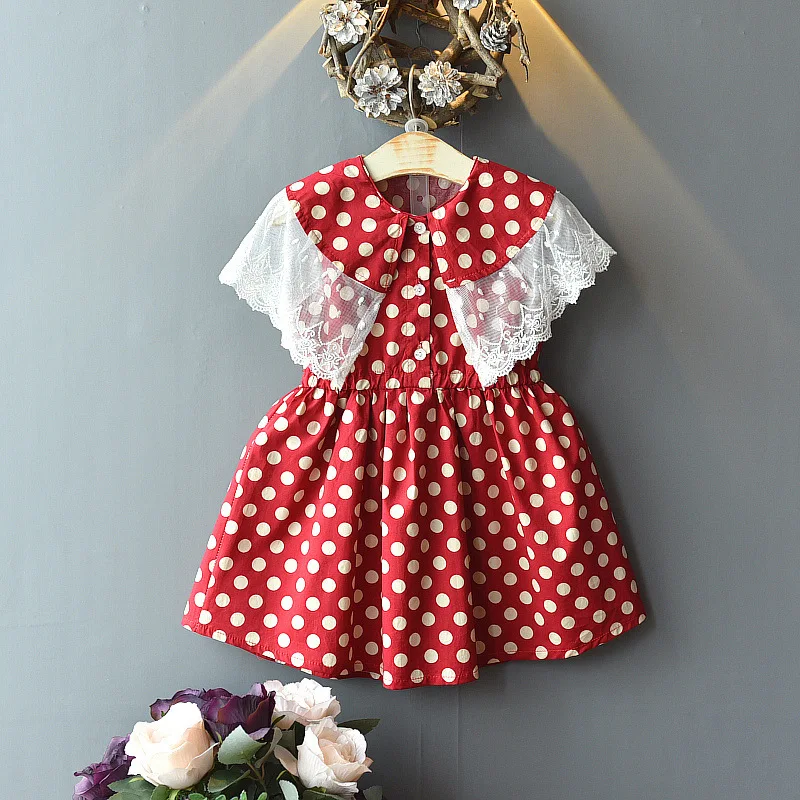 New Summer Girls' Dress Fashion American Lace Doll Collar Polka Dot Princess Party Dress Children Baby Kids Girls' Clothing
New Summer Girls' Dress Fashion American Lace Doll Collar Polka Dot Princess Party Dress Children Baby Kids Girls' Clothing
