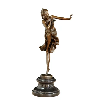 Girl in Dress Dance Bronze Sculpture Female Modern Dancer Statue Vintage Art Figurine Living Room Decor
Girl in Dress Dance Bronze Sculpture Female Modern Dancer Statue Vintage Art Figurine Living Room Decor