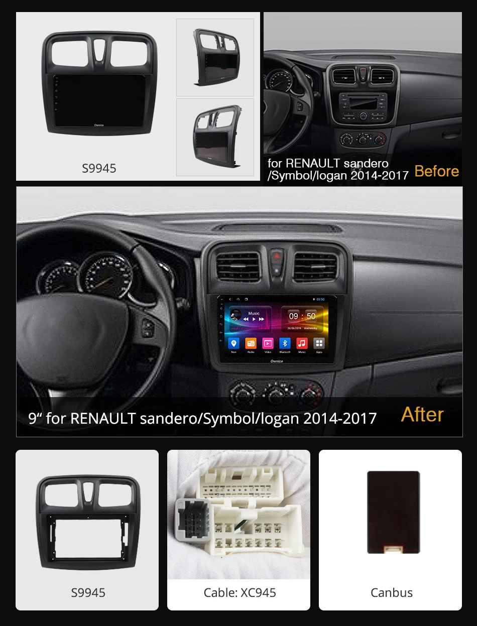 Ownice K3 K5 K6 Android 9 0 8 ядерный автомобильный Радио GPS для Renault LOGAN II Duster DACIA DOKKER Dacia 4G LTE 360
