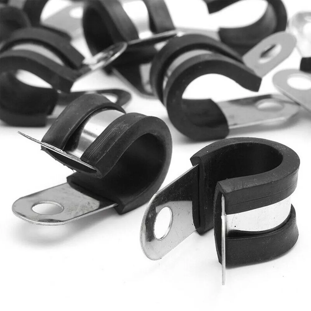 12Pcs Rubber Clamps Fuel Hose Line Water Pipe Clamp Hoops Air Tube Fastener Brake Pipe Clips 3/16\\\" (4.7mm) Lines Pack
12Pcs Rubber Clamps Fuel Hose Line Water Pipe Clamp Hoops Air Tube Fastener Brake Pipe Clips 3/16\\\" (4.7mm) Lines Pack