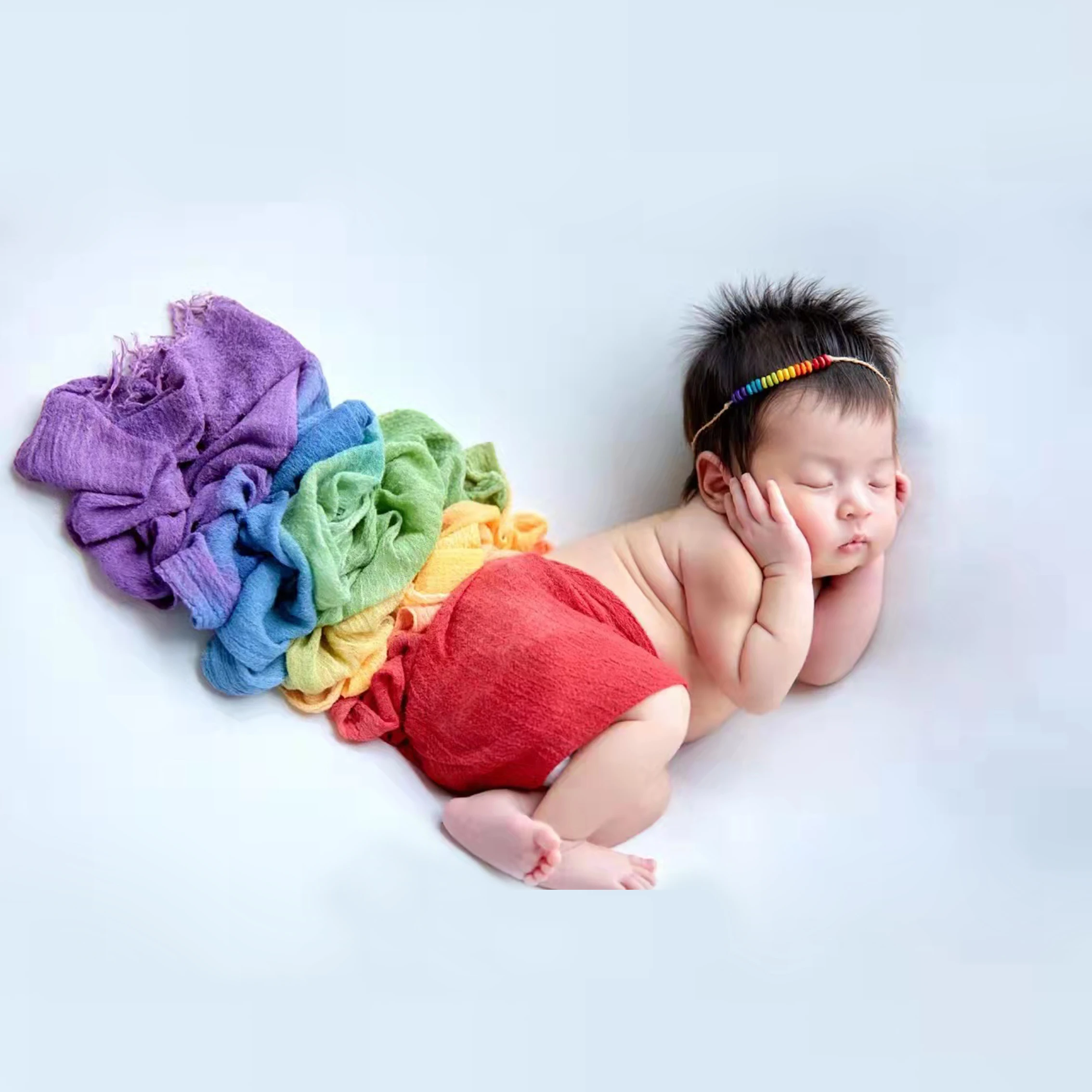 Фото 260cmX50cm Cheesecloth Wrap Maternity Rainbow Baby Photography Prop Cotton Jersey Swaddle Blanket Layer | Мать и ребенок