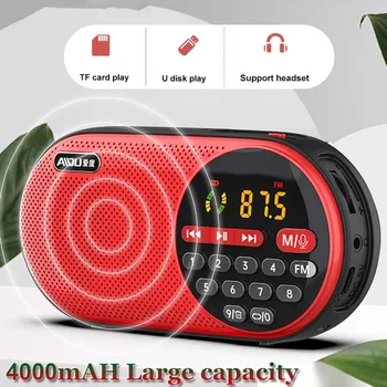 4000mAH Rechargeable FM Radio Portable Speaker Music Player with LED Display Support TF Card U Disk 3.5mm Headphone Jack
4000mAH Rechargeable FM Radio Portable Speaker Music Player with LED Display Support TF Card U Disk 3.5mm Headphone Jack
