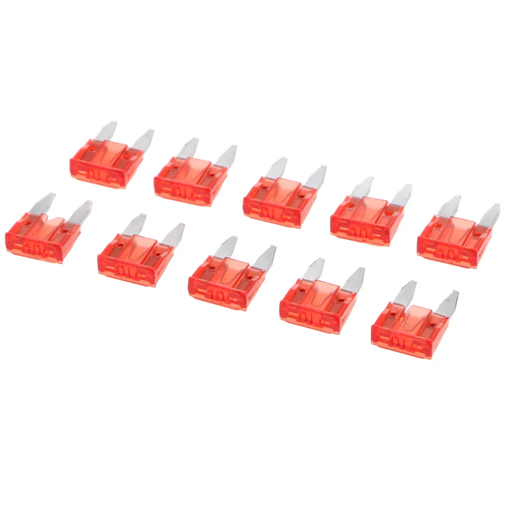 10 Pieces Univerial Mini 10A Blade Fuses Red for Car Truck Replacement 10 Pieces Univerial Mini 10A Blade Fuses Red for Car Truck Replacement