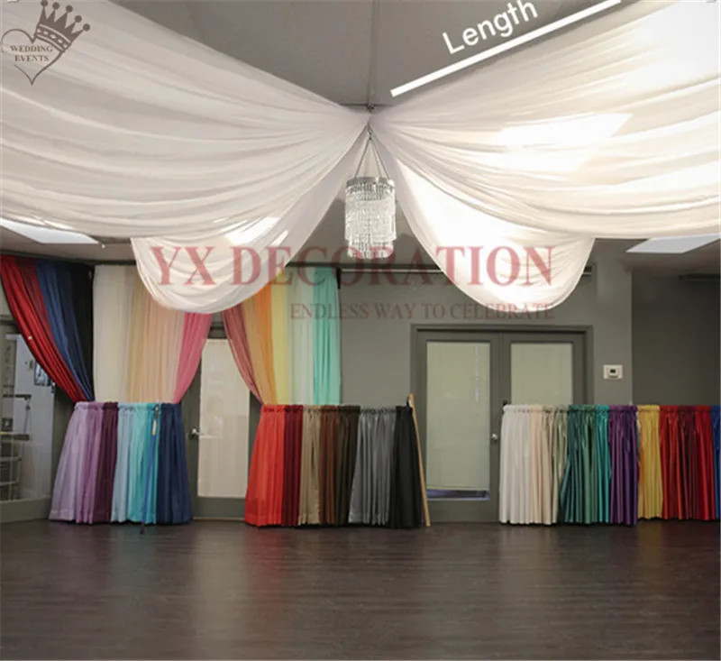 1PCS Sold Ice Silk Single Piece Ceiling Drapery Roof Canopy Draping Backdrop Curtain Swag For Wedding Event Decoration
1PCS Sold Ice Silk Single Piece Ceiling Drapery Roof Canopy Draping Backdrop Curtain Swag For Wedding Event Decoration