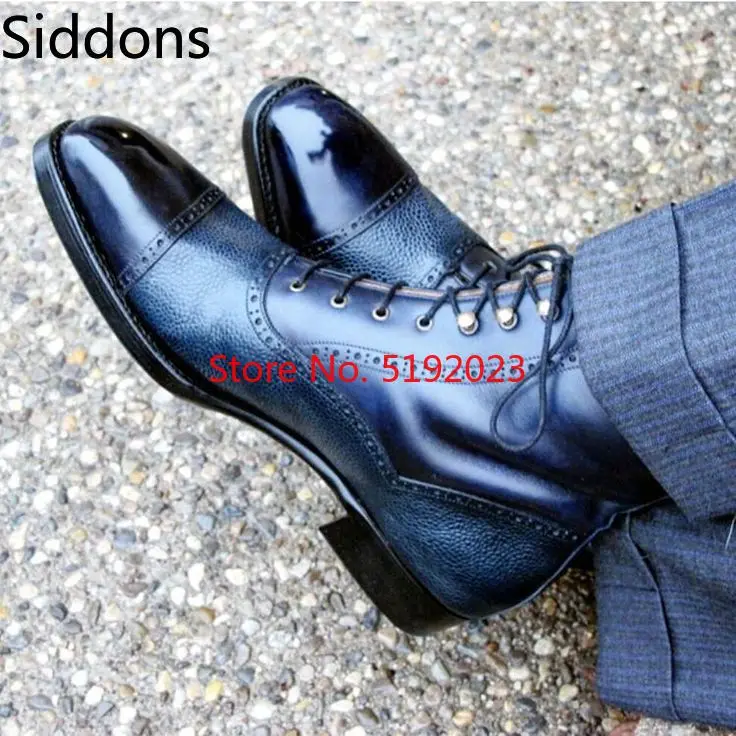 Two Tone High Ankle Rounded Cap Toe Pu Leather Lace Up Boots for Men's Zapatos De Hombre Fashion Shoes Men D45
Two Tone High Ankle Rounded Cap Toe Pu Leather Lace Up Boots for Men's Zapatos De Hombre Fashion Shoes Men D45
