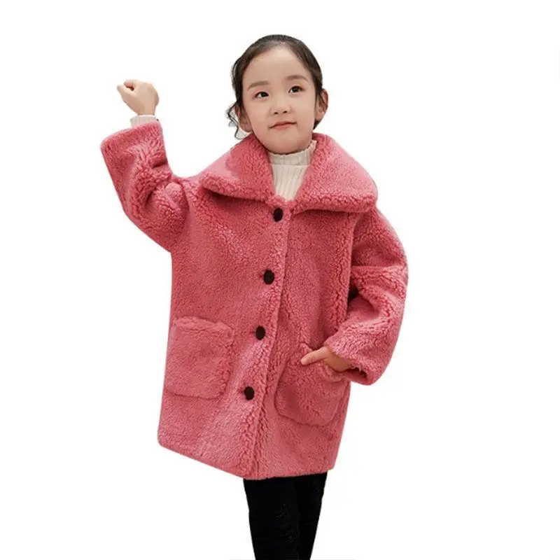 2019 Autumn Winter New Children Girls Faux Sheep Shearing Fur Overcoat Clothes Kids Girls Fur Warm Thick Jacket Outerwear N76
2019 Autumn Winter New Children Girls Faux Sheep Shearing Fur Overcoat Clothes Kids Girls Fur Warm Thick Jacket Outerwear N76