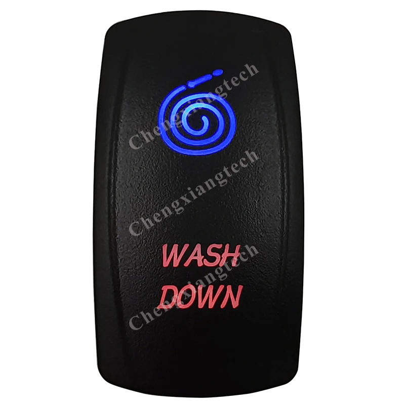 

Wash Down Rocker Switch 5 Pins SPST On/Off Blue & Red Led 20A/12V 10A/24V Toggle Switch for Cars,Trucks, RVs, Boats