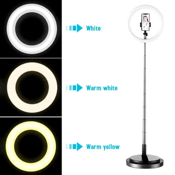 Ring Light with Phone Holder for Vlogs Live Stream Phone YouTube 3 Modes 128 LED Selfie Ring Light with Adjustable Fold Stand
Ring Light with Phone Holder for Vlogs Live Stream Phone YouTube 3 Modes 128 LED Selfie Ring Light with Adjustable Fold Stand