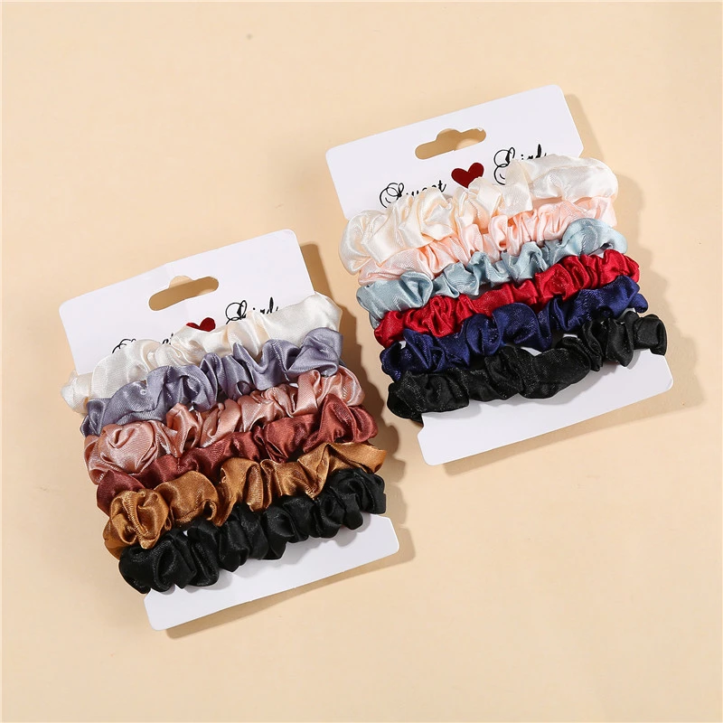 6PCS Fashion Multicolor Hair Scrunchies For Women Hair Accessories Soft Elastic Rubber Bands Girl Ponytail Holder Headdress 2019
6PCS Fashion Multicolor Hair Scrunchies For Women Hair Accessories Soft Elastic Rubber Bands Girl Ponytail Holder Headdress 2019
