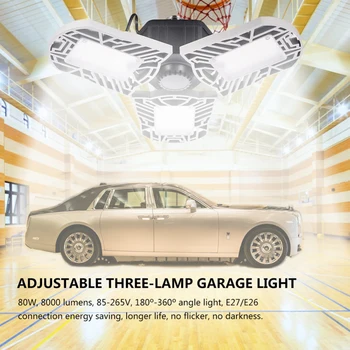 60W/80W Super Bright UFO LED Garage light E27 360Degrees Deformable High Bay Light AC 85-265V Waterproof IP65 Warehouses Lamp
60W/80W Super Bright UFO LED Garage light E27 360Degrees Deformable High Bay Light AC 85-265V Waterproof IP65 Warehouses Lamp