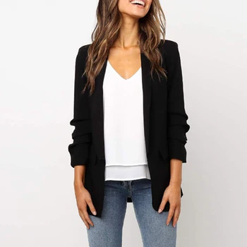 Dihope 2020 Women Suit Jacket Formal Notched Office Lady Jacket Casual Pockets Veste Femme Outerwear Open Stitch
Dihope 2020 Women Suit Jacket Formal Notched Office Lady Jacket Casual Pockets Veste Femme Outerwear Open Stitch