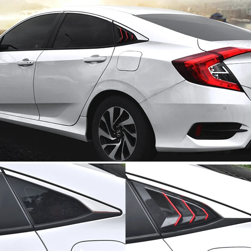 ABS Plastic Rear Window Triangle Shutters Cover Trim 2 pieces/set Car Accessories For Honda Civic 10th Gen 4dr Sedan 2016 - 2019
ABS Plastic Rear Window Triangle Shutters Cover Trim 2 pieces/set Car Accessories For Honda Civic 10th Gen 4dr Sedan 2016 - 2019