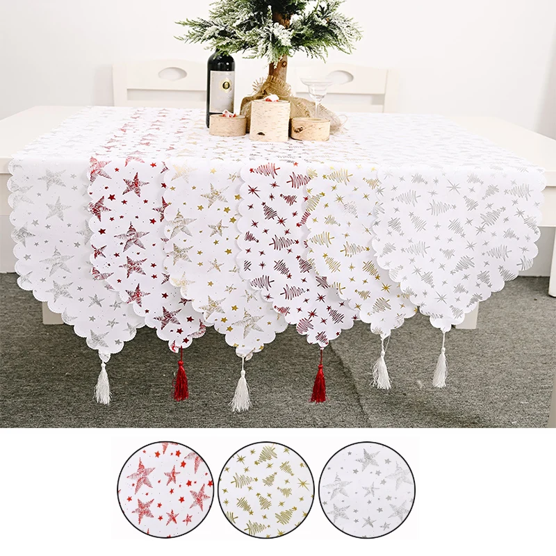 Tassel Tablecloth Merry ChristmasTree Star Prints Table Runner Xmas Home Decor Table Cloth Runner Ornament 2021 New Year's Gift
Tassel Tablecloth Merry ChristmasTree Star Prints Table Runner Xmas Home Decor Table Cloth Runner Ornament 2021 New Year's Gift