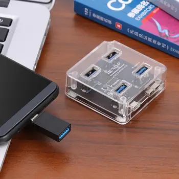 Durable USB Hubs Multi-function Portable USB Type C Male to 4 Port USB3.0 Female Hub High Speed 5Gbps Converter Adapter
Durable USB Hubs Multi-function Portable USB Type C Male to 4 Port USB3.0 Female Hub High Speed 5Gbps Converter Adapter