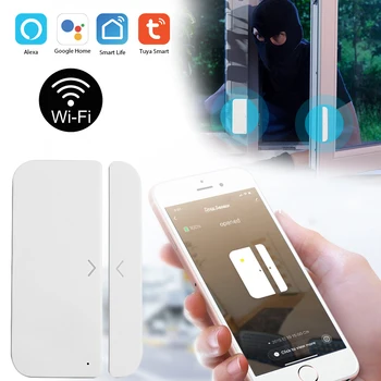 Wireless Window Door Sensor Smart WiFi Door Window Sensor Magnetic Detector Door Detectors APP Control Work With Alexa Google
Wireless Window Door Sensor Smart WiFi Door Window Sensor Magnetic Detector Door Detectors APP Control Work With Alexa Google