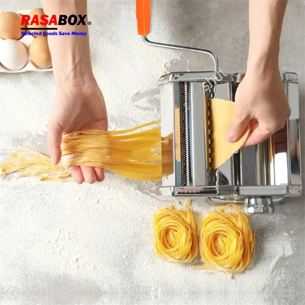 RASABOX - Manual Pasta Makers, Roller Cutter Noodle Makers Best for Homemade Noodles Spaghetti Fresh Dough Making Tools
RASABOX - Manual Pasta Makers, Roller Cutter Noodle Makers Best for Homemade Noodles Spaghetti Fresh Dough Making Tools