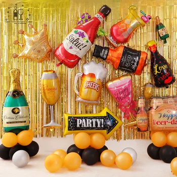 1/2pcs Wedding Anniversary Party Balloons 36 inch Large Champagne Bottle/Beer Cup/Birthday Cake Balloons Wedding Decorations Bir
1/2pcs Wedding Anniversary Party Balloons 36 inch Large Champagne Bottle/Beer Cup/Birthday Cake Balloons Wedding Decorations Bir