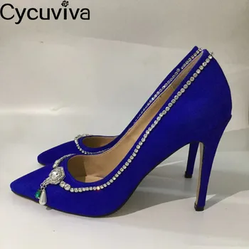 New Crystal Thin High Heels Women Pumps Suede Pointy Toe Slip On Dress Shoes Woman Runway Crystal Party Formal Office Shoes
New Crystal Thin High Heels Women Pumps Suede Pointy Toe Slip On Dress Shoes Woman Runway Crystal Party Formal Office Shoes