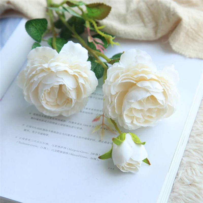 Artificial Fake Western Rose Flower Peony Bridal Bouquet Wedding Home Decor DecorCreative Comfortable Warmth Quality Exquisite