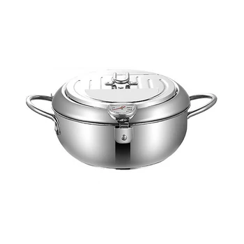 Japanese Style Deep Frying Pot Thermometer Tempura Fryer Pan Temperature Control Fried Chicken Pot Cooking Tools Kitchen Utensil
Japanese Style Deep Frying Pot Thermometer Tempura Fryer Pan Temperature Control Fried Chicken Pot Cooking Tools Kitchen Utensil