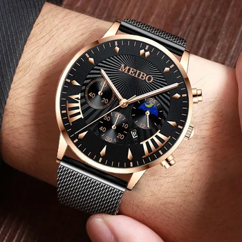 Men Watches Quartz Analog Fashion Casual Luxury Brand MEIBO Business Male Date Mesh Strap Wristwatch Relogio Masculino
Men Watches Quartz Analog Fashion Casual Luxury Brand MEIBO Business Male Date Mesh Strap Wristwatch Relogio Masculino