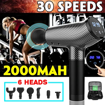 Muscle Massager 30 Speed Massage Guns LCD Display Fascia Massager Percussive Vibration Muscle Therapy 6 Heads 2000mAh Battery
Muscle Massager 30 Speed Massage Guns LCD Display Fascia Massager Percussive Vibration Muscle Therapy 6 Heads 2000mAh Battery