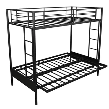 198x134cm Space Saving Bunk Bed Student Dormitory Metal Loft Bunk Bed Combination Frame Easy Assembly Slide Metal Bed Guardrail
198x134cm Space Saving Bunk Bed Student Dormitory Metal Loft Bunk Bed Combination Frame Easy Assembly Slide Metal Bed Guardrail